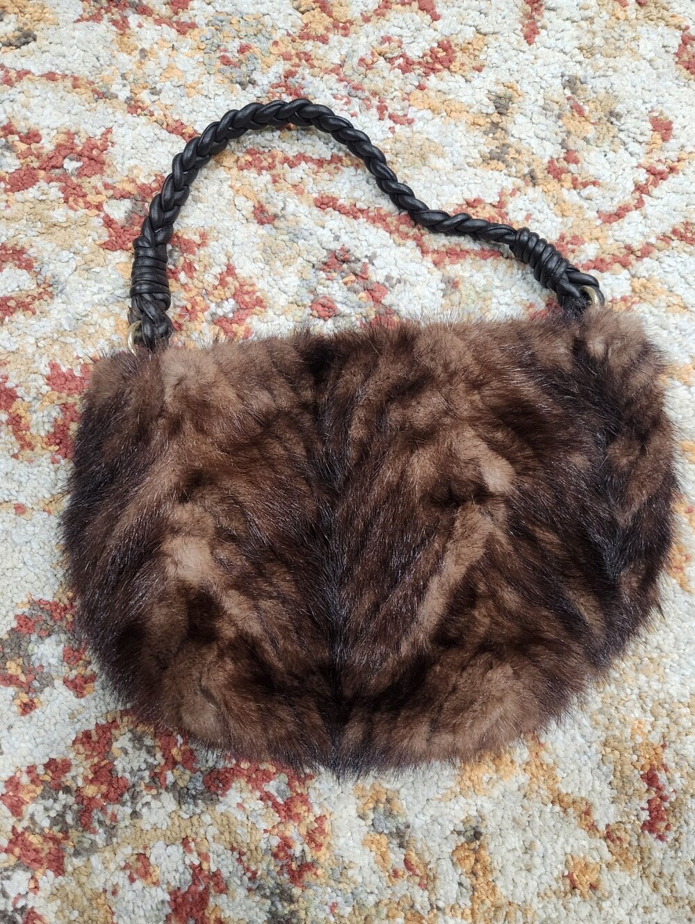 Paolo Masi Mink Fur Italian Handbag